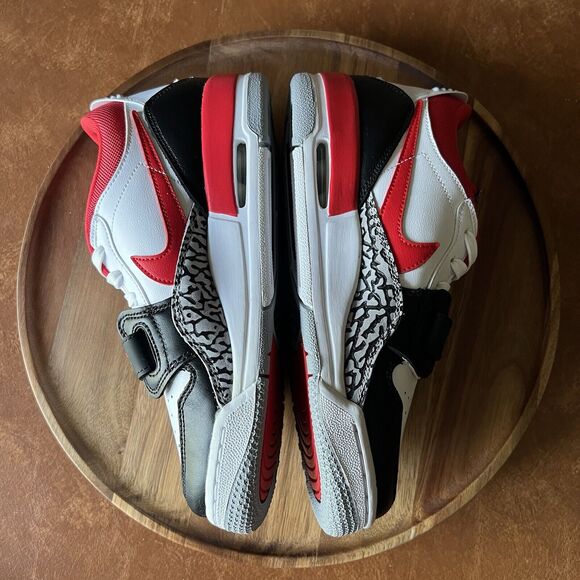 Nike Air Jordan Legacy 312 Low Fire Red Wolf Grey Sneakers Youth 6 Women's 7.5 - Picture 15 of 16